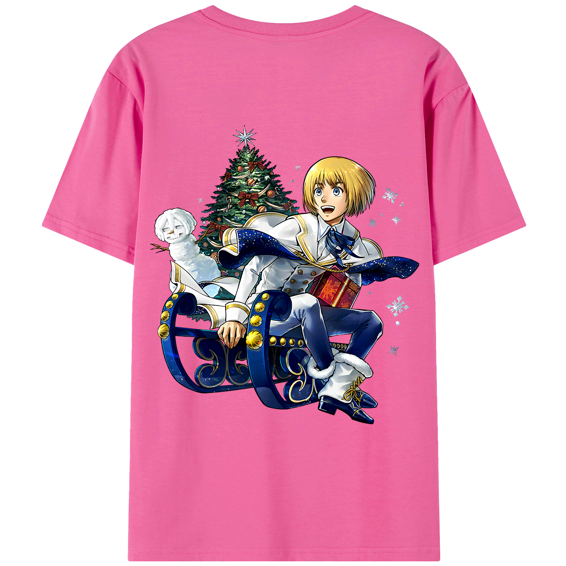 （画像用） 進撃の巨人 アルミン·アルレルト Attack on Titan Armin Arlert レディース半袖Tシャツ(バックプリント)